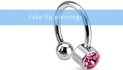 Fake lip piercings
