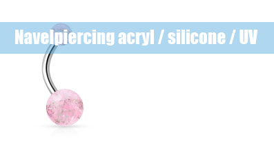 Navelpiercings acryl / silicone / UV