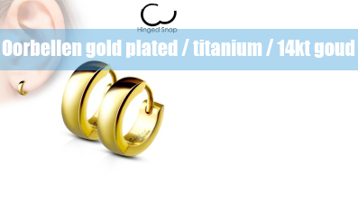 oorbellen goud of titanium
