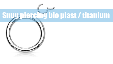 Snug piercing bio plast / titanium