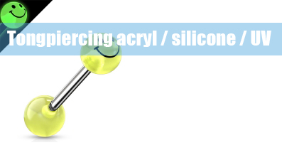 Tongpiercings acryl / silicone / UV