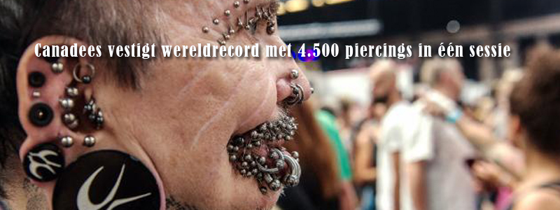 Canadees vestigt wereldrecord met 4.500 piercings in één sessie
