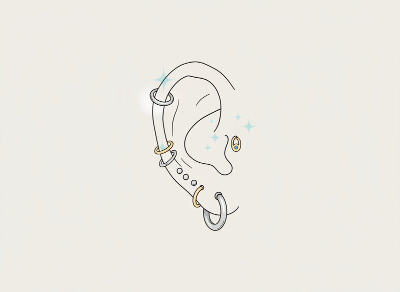 Een oor vol piercings? Een oor vol piercings?