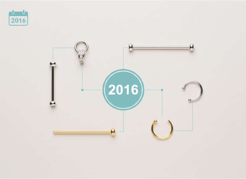 Jaaroverzicht meest opvallendste piercings van het jaar 2016 Jaaroverzicht meest opvallendste piercings van het jaar 2016