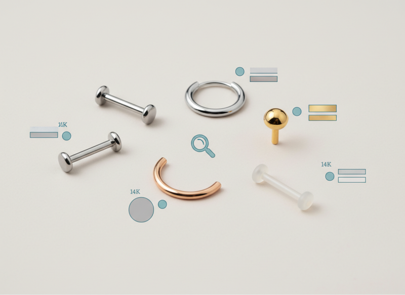 Metalen die gebruikt worden bij piercings van LMPiercings.nl Metalen die gebruikt worden bij piercings van LMPiercings.nl