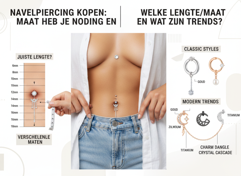 Navelpiercing kopen: welke lengte/maat heb je nodig en wat zijn de trends? Navelpiercing kopen: welke lengte/maat heb je nodig en wat zijn de trends?