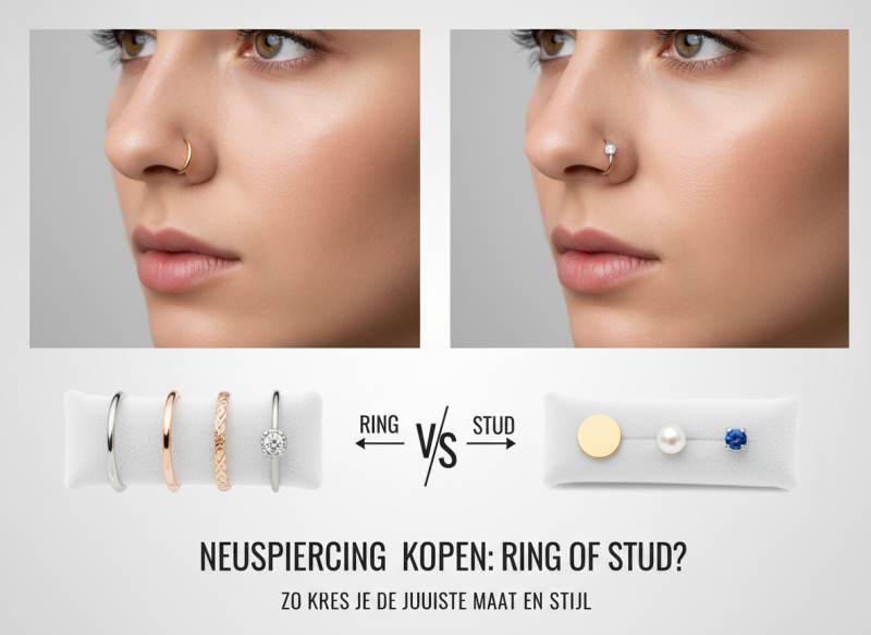Neuspiercing kopen: ring of stud? Zo kies je de juiste maat en stijl Neuspiercing kopen: ring of stud? Zo kies je de juiste maat en stijl