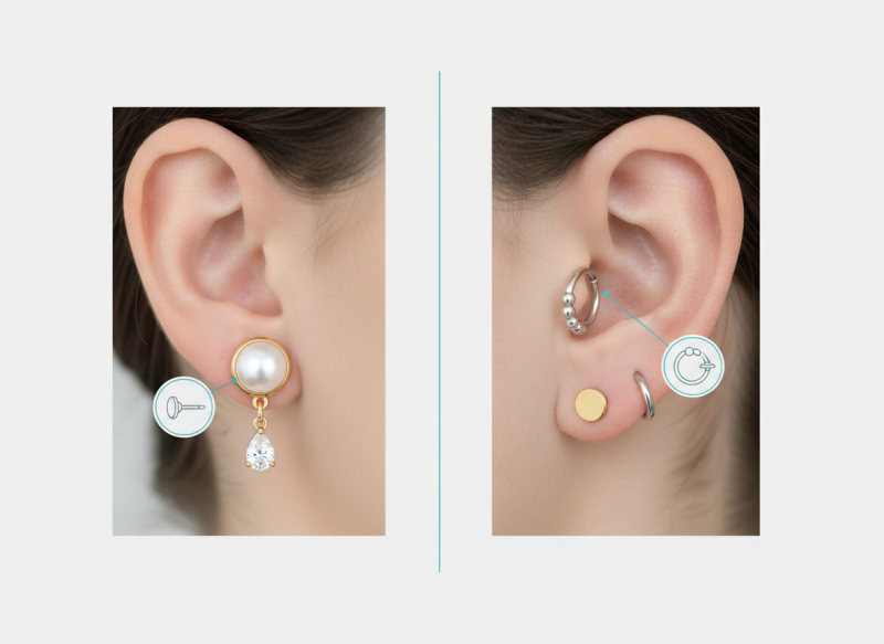 Piercings of oorbellen: het verschil Piercings of oorbellen: het verschil