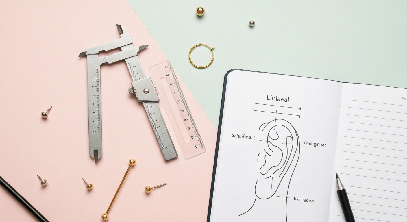 Stappenplan: Zo meet je zelf de juiste maat voor je nieuwe piercingsieraad Stappenplan: Zo meet je zelf de juiste maat voor je nieuwe piercingsieraad