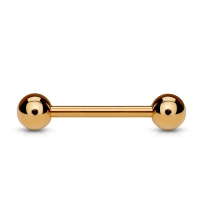 Tongpiercing rose gold plated - 16 mm