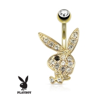 Navelpiercing playboy 14kt gold plated