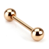 Piercing gold plated rose  12 mm