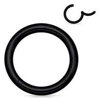 Helix piercing titanium ring zwart 10mm