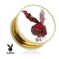16 mm screw fit plug Playboy rozen gold plated