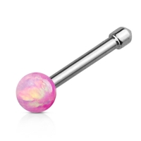 Neus piercing opal roze