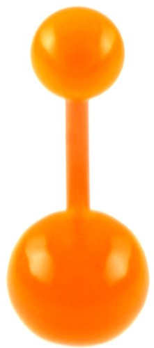 Bioplast Gebogen Oranje piercing