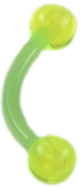 Bioplast Gebogen groen Piercing