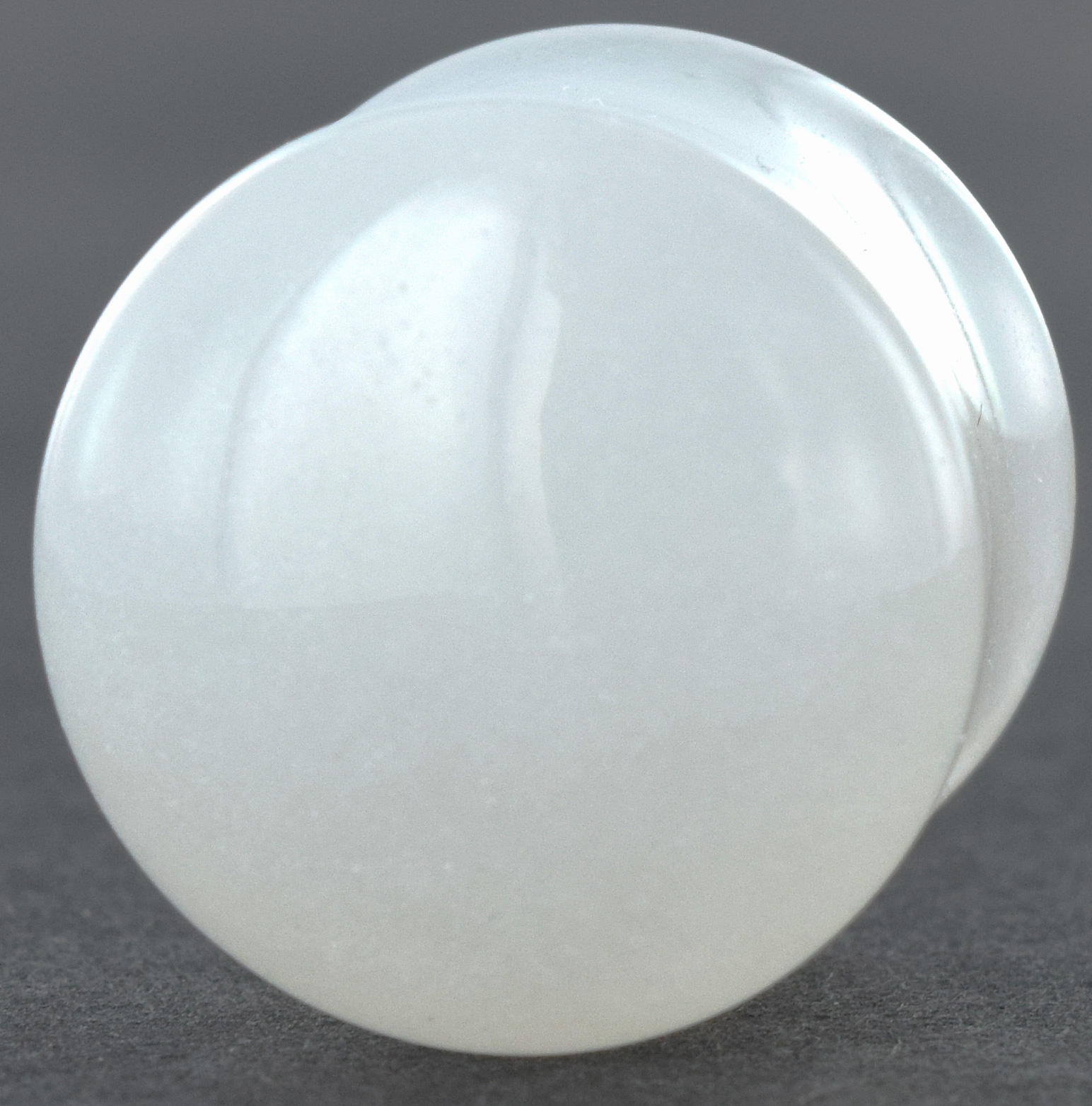 Double Flared Cloudy witte Plug - 22 mm