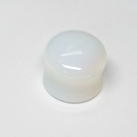 Double Flared Cloudy witte Plug - 22 mm