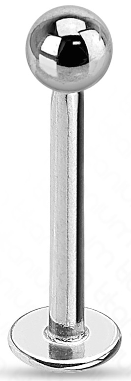 Internally Threaded Grade 23 Solid Titanium Labret/Monroe Studs - 1,6 mm x 6 mm x 3 mm