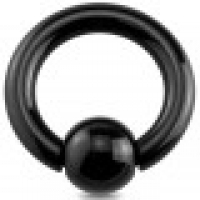 Ball Closure Ring Zwart - 3 x 16 mm