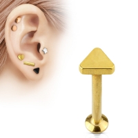 Helix piercing triangle goud kleurig 6mm