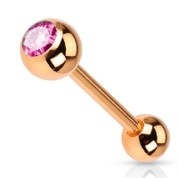 Piercing rose gold plated roze
