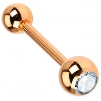 Piercing rose gold plated wit