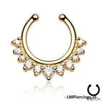 Fake septum piercing gold plated
