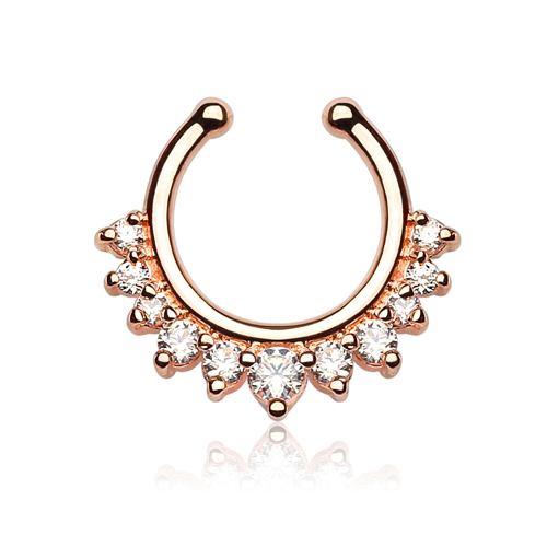 Fake piercing 11 lined rose gold plated Fake piercing 11 lined rose gold plated
