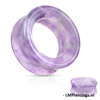 22 mm Double-flared tunnel Amethyst