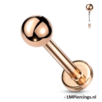 Piercing rond rose gold plated