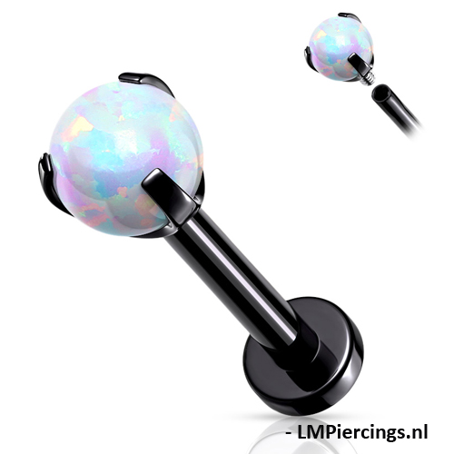 Piercing opal bal zwart