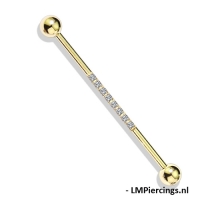 Industrial piercing CNC set gold plated