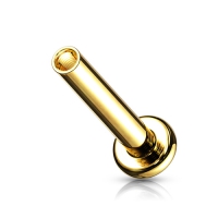 piercing intern schroefdraad staafjes 1.2 mm draaddikte /  6 mm goud kleur