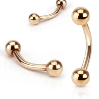 Piercing rond gold plated rose kleur