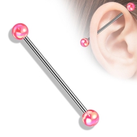 Industrial piercing parel roze