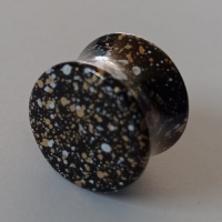 14 mm double flared spikkel zwart