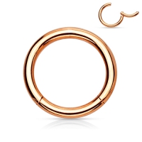 piercing ring high quality 0.8 x 10mm rose gold plated
