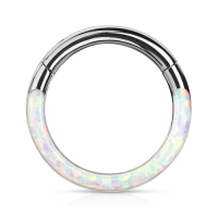 Piercing high quality opal front clicker 1.2x8