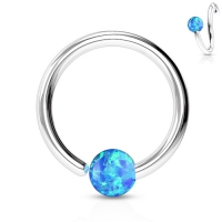 Opal Blauw buigbare Ring 0.8x8