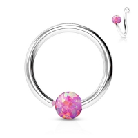 Opal roze buigbare Ring 0.8x8