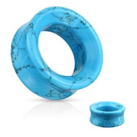 6 mm Double-flared tunnel Turquoise