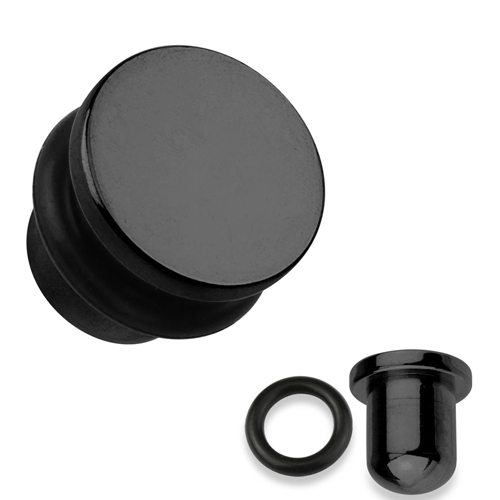 1.6 mm Single flared plug zwart
