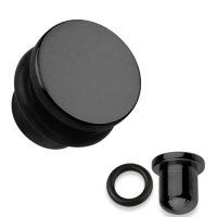 2.4 mm Single flared plug zwart