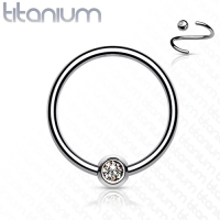 Titanium Ball Closure Ring 1.6mm x 10mm