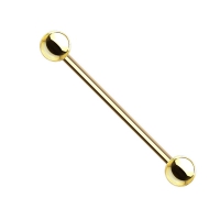 Industrial piercing titanium gold plated 38 mm