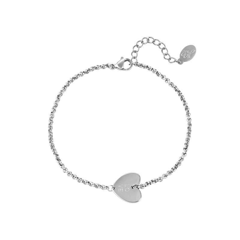 Armband love - zilver
