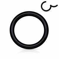Piercing ring high quality zwart 1.2 x 6 mm