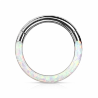 Piercing high quality opal front clicker 1.2x6